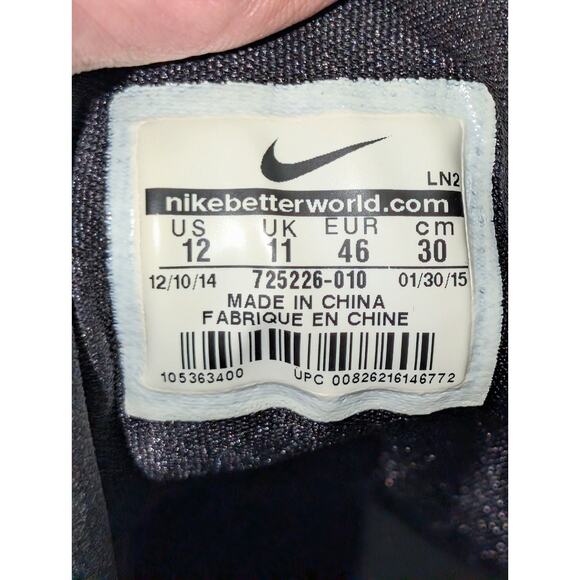 NIKE Cleats Mens 12 Black CJ3 Elite Flyweave TD Black Grey Men’s Football 725226 main image 7